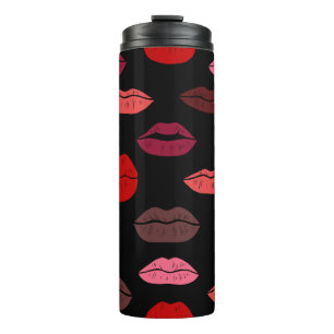 Bouteilles Isothermes Lèvres colorées motifs sans couture
