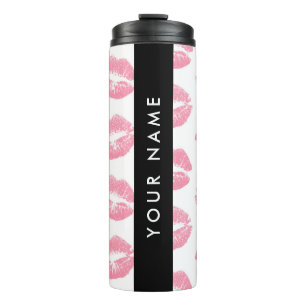 Bouteilles Isothermes Lèvres Roses, Baiser, Baguette à lèvres, Votre Nom