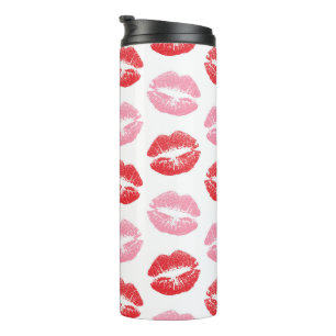 Bouteilles Isothermes Lèvres rouges et roses, Motif des lèvres, bâton à