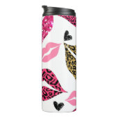 Bouteilles Isothermes Lèvres scintillantes : Motif de mode Leopard (Tourné sur la droite)