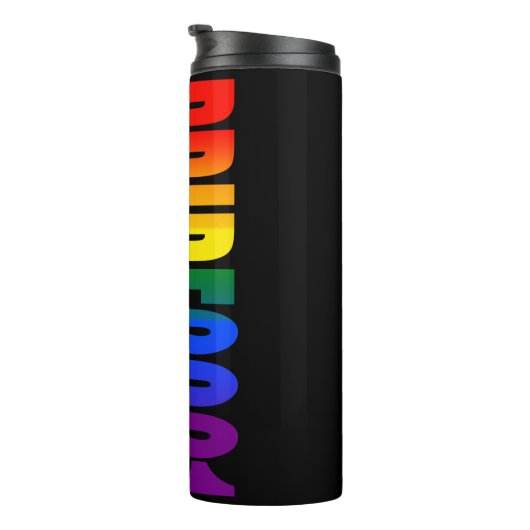 Bouteilles Isothermes LGBT Rainbow Flag Couleurs LGBTQ Gay pride 2021 (Tourné sur la droite)