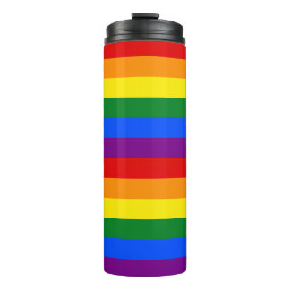 Bouteilles Isothermes LGBTQ+ Arc-en-ciel en bandes pour le mois de la fi