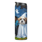 Bouteilles Isothermes Lhasa Apso Chiens Citrouille Halloween Funny (Tourné sur la droite)