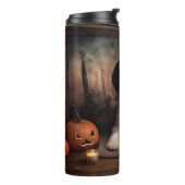 Bouteilles Isothermes Lhasa Apso Citrouilles Halloween Épouvantable (Tourné sur la gauche)