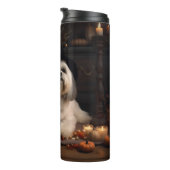 Bouteilles Isothermes Lhasa Apso Citrouilles Halloween Épouvantable (Tourné sur la droite)