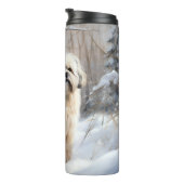 Bouteilles Isothermes Lhassa Apso Laisse Neige Noël (Tourné sur la droite)