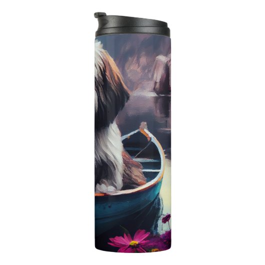 Bouteilles Isothermes Lhassa Apso sur une rame : une aventure Pittoresqu (Tourné sur la droite)