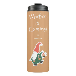 Bouteilles Isothermes L'hiver approche Mug de voyage de vacances perso