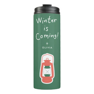 Bouteilles Isothermes L'hiver approche Mug de voyage de vacances perso