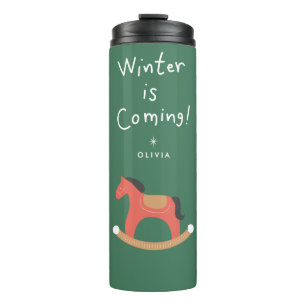 Bouteilles Isothermes L'hiver approche   Mug de voyage de vacances perso