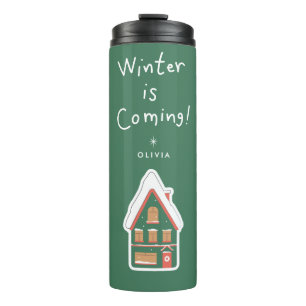 Bouteilles Isothermes L'hiver approche Mug de voyage de vacances perso