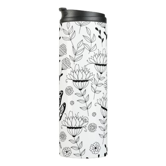 Bouteilles Isothermes libellule et fleurs (Tourné sur la droite)