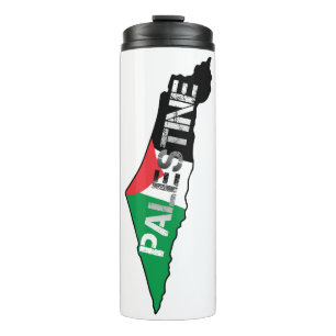 Bouteilles Isothermes Libérez la Palestine Drapeau sur la carte Palestin