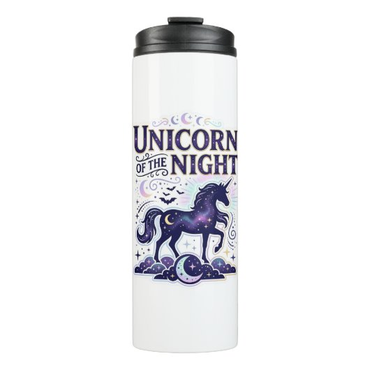 Bouteilles Isothermes Licorne de la conception graphique de nuit Zazzle (Devant)