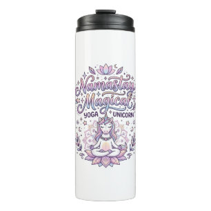 Bouteilles Isothermes Licorne Namastay Magique Adorable Typographie Conc