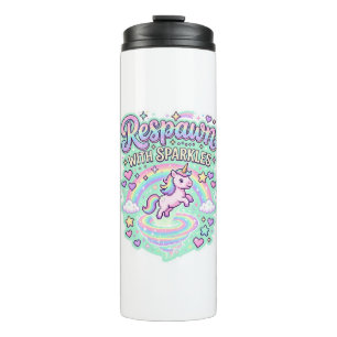 Bouteilles Isothermes Licorne Réapparition avec des Paillettes Vecteur P