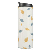 Bouteilles Isothermes Light Pastel Blue and Brown Autumn Leaves Pattern (Tourné sur la droite)