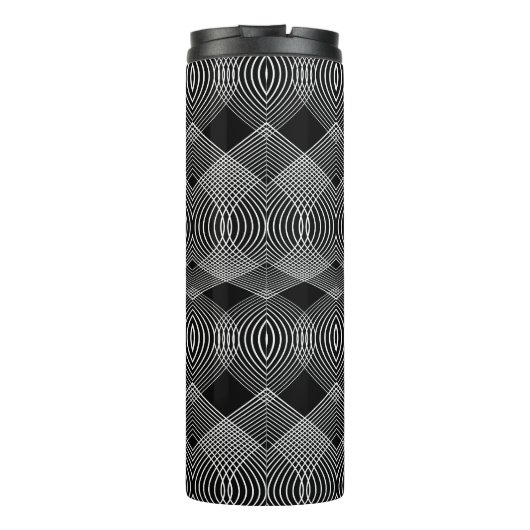 Bouteilles Isothermes Lignes monochromes : Conception abstraite texturée (Dos)