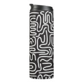 Bouteilles Isothermes Lignes ondulées de doodle rétro : Monochrome (Tourné sur la droite)