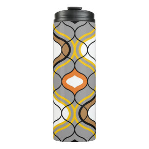 Bouteilles Isothermes Lignes ondulées, motif géométrique transparent.