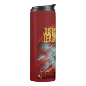 Bouteilles Isothermes Ligue de Justice | Badge Superman, Flash et Batman (Tourné sur la gauche)