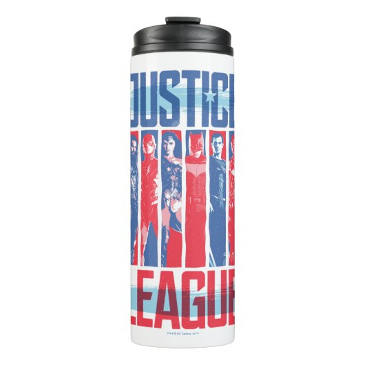 Bouteilles Isothermes Ligue de Justice | Blue & Red Group Pop Art (Devant)