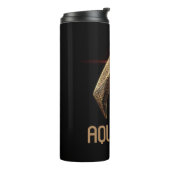 Bouteilles Isothermes Ligue de Justice | Symbole d'aquaman métallique (Tourné sur la gauche)