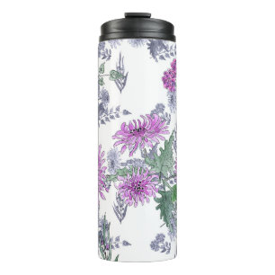 Bouteilles Isothermes Lilac chrysanthemum , watercolor