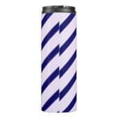 Bouteilles Isothermes Lilac et rayures blanches motif avec bleu marine (Dos)