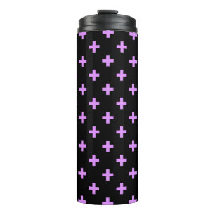 Bouteilles Isothermes Lilac polka croise sur noir