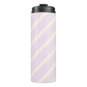 Bouteilles Isothermes Lilac violet et beige cinq bandes motif