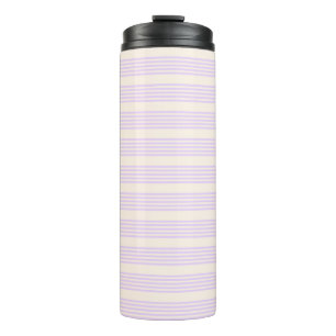Bouteilles Isothermes Lilac violet et beige cinq bandes motif