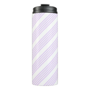 Bouteilles Isothermes Lilac violet et blanc cinq bandes motif