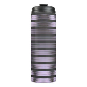 Bouteilles Isothermes Lilac violet et charbon de bois cinq bandes motif