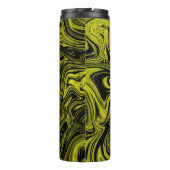 Bouteilles Isothermes Lime et marbre noir Agate Nom Abstrait Monogramme (Dos)