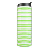 Bouteilles Isothermes Lime vert et blanc cinq bandes motif (Tourné sur la gauche)