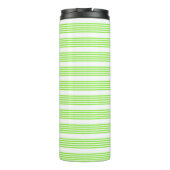 Bouteilles Isothermes Lime vert et blanc cinq bandes motif (Dos)