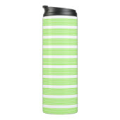Bouteilles Isothermes Lime vert et blanc cinq bandes motif (Tourné sur la droite)