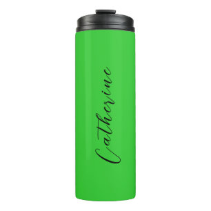 Bouteilles Isothermes Lime Vert noir Élégant minimal Customisé