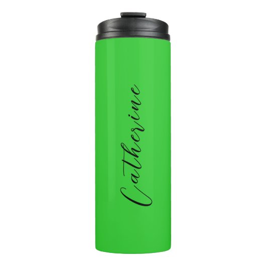Bouteilles Isothermes Lime Vert noir Élégant minimal Customisé (Devant)
