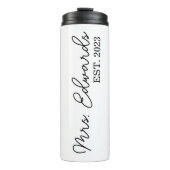 Bouteilles Isothermes Limite Cursive Mme Custom Nom de famille Mariage C (Devant)