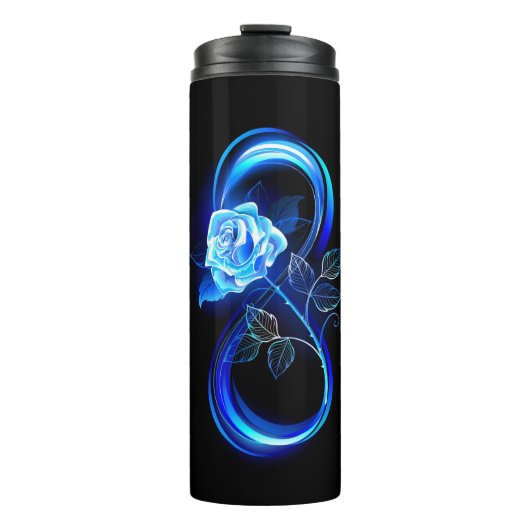 Bouteilles Isothermes L'infini lumineux avec une rose bleue (Devant)
