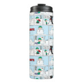 Bouteilles Isothermes Linus Construit Un Snowman (Devant)