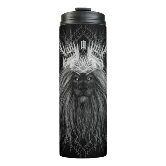 Bouteilles Isothermes Lion avec monogramme de couronne (Devant)