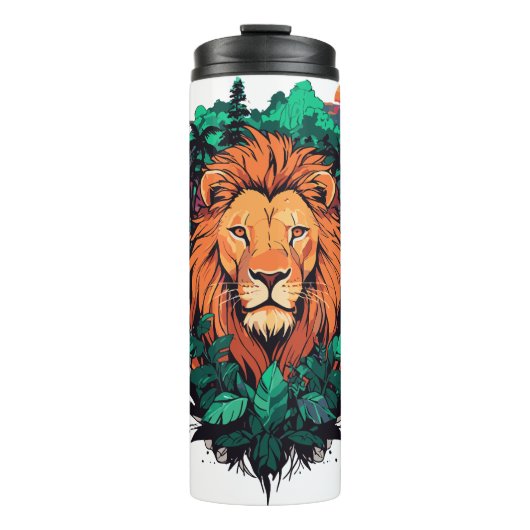 Bouteilles Isothermes Lion la jungle (Devant)