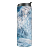 Bouteilles Isothermes Lion neige couché animal d'art (Tourné sur la gauche)