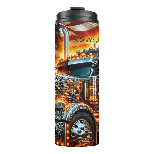 Bouteilles Isothermes Lion Truck American Flag Fire (Devant)
