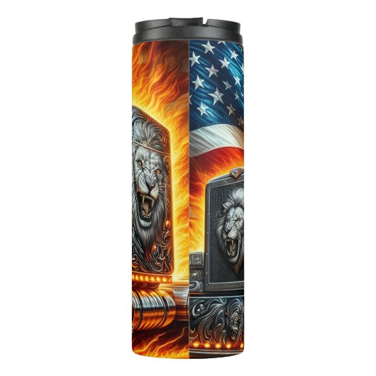 Bouteilles Isothermes Lion Truck American Flag Fire (Dos)