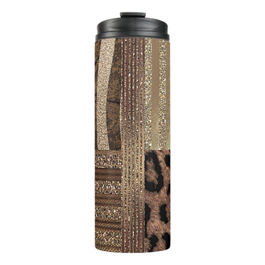Bouteilles Isothermes Lioness Safari Chic Jungle Gold Modern Sparkle (Devant)