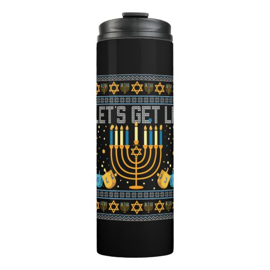 Bouteilles Isothermes Lit Menorah Juif Pun Ugly Hanoukka Chan (Devant)